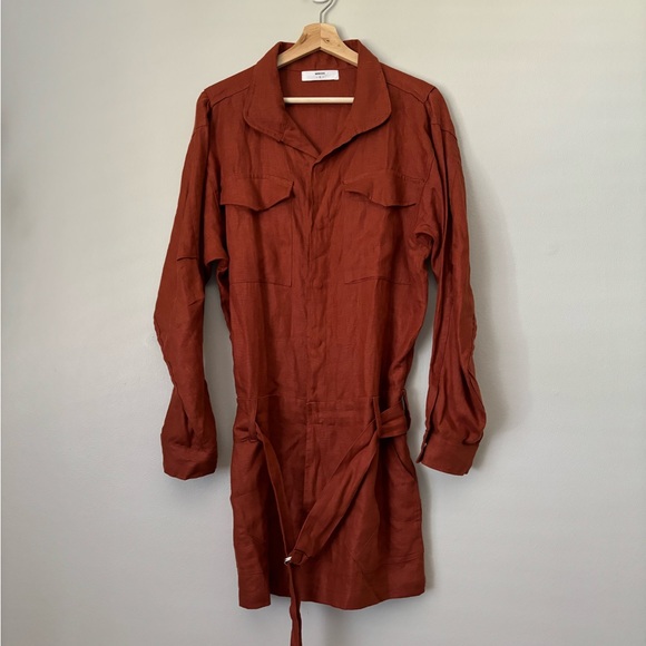 Mikoh Linen Utilitarian Style Short Romper - Picture 3 of 14